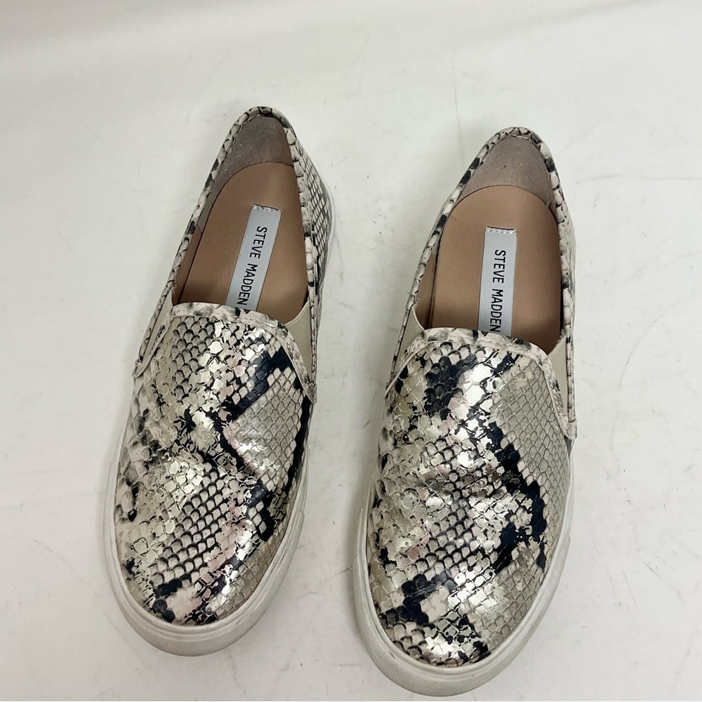 Steve madden metallic snake Slip-On sneakers